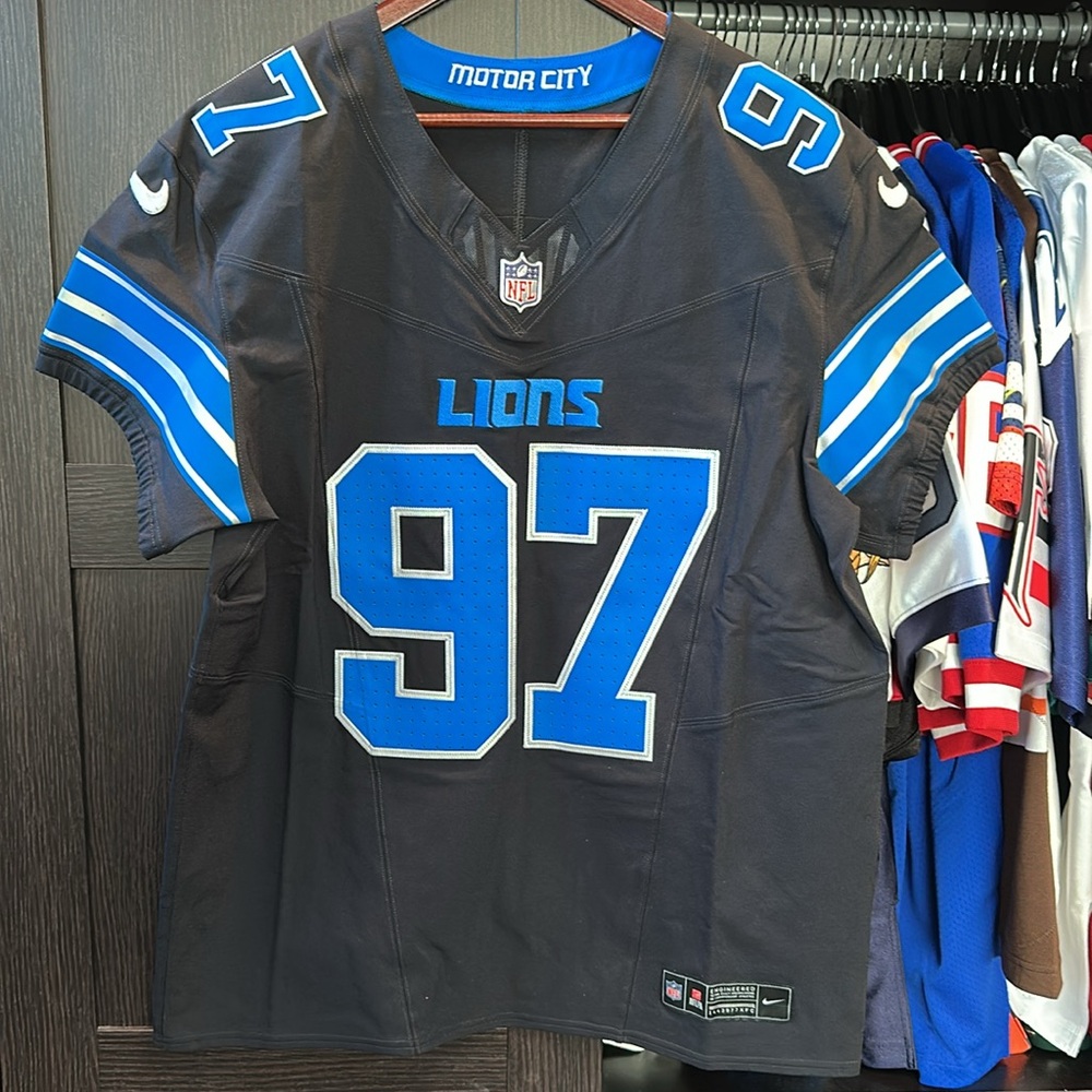 Aidan Hutchinson Nike Detroit Lions Alternate Vapor F.U.S.E. Elite Jersey - Blk